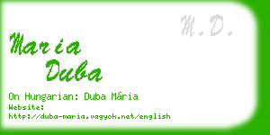 maria duba business card